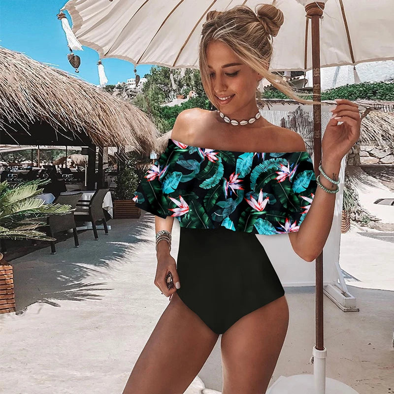 Off The Shoulder One Piece Swimwear