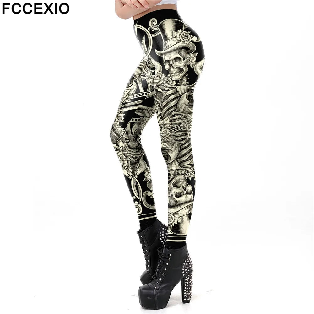 Fashion Design Steampunk Leggings