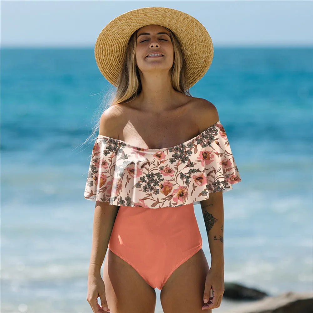 Off The Shoulder One Piece Swimwear