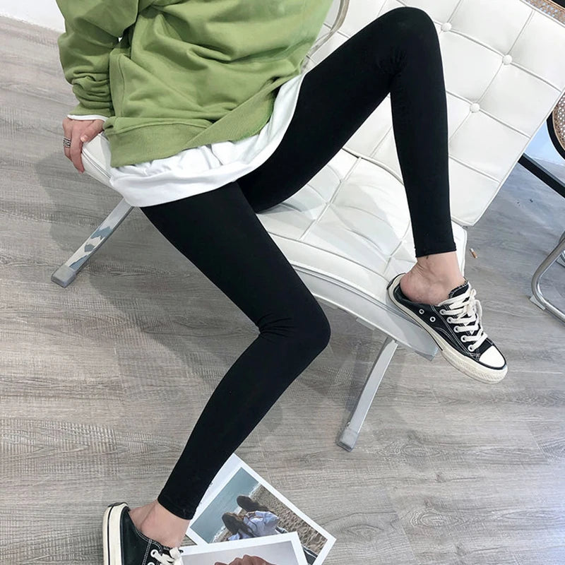 Cotton Stretch Elastic Leggings