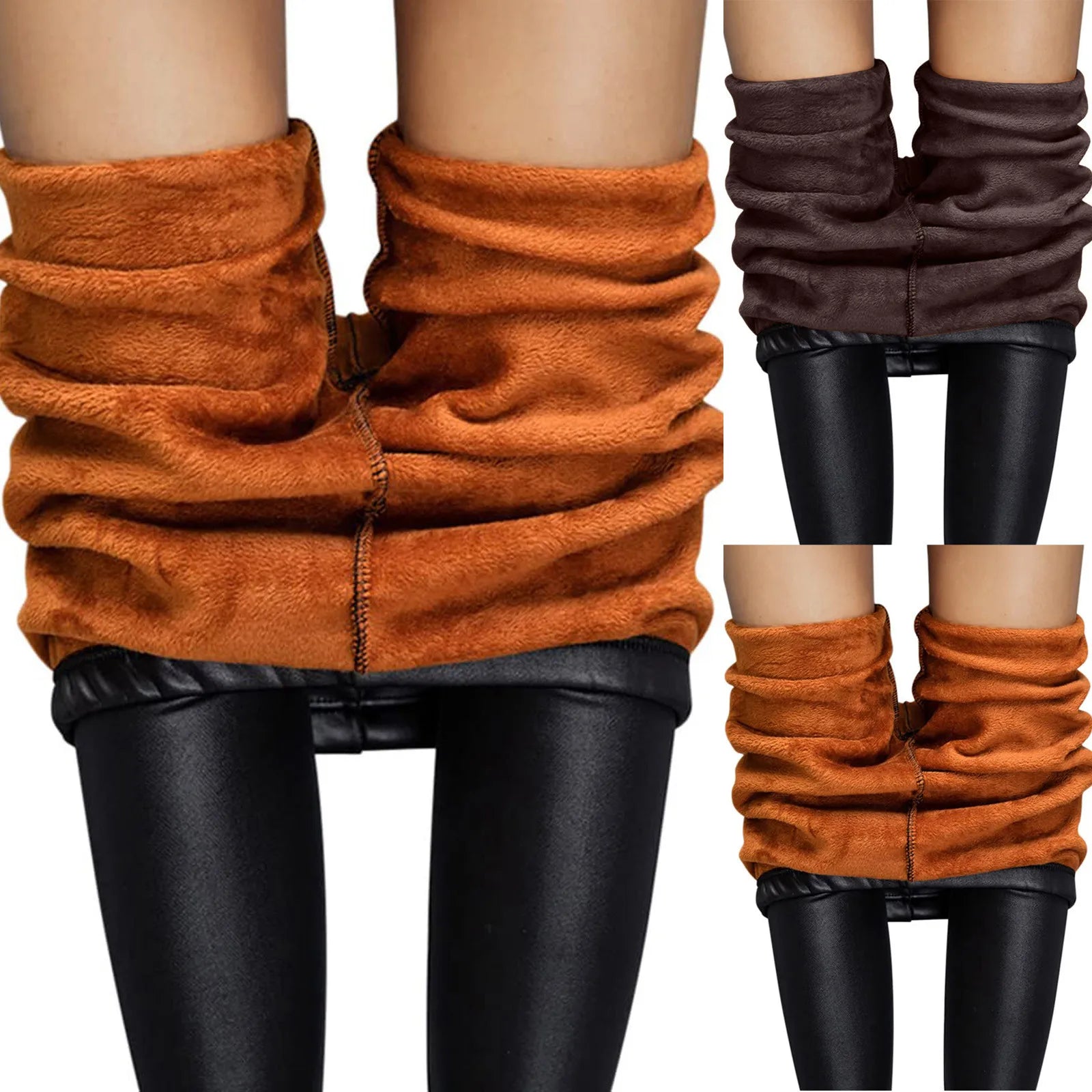 Warm Faux Leather Leggings