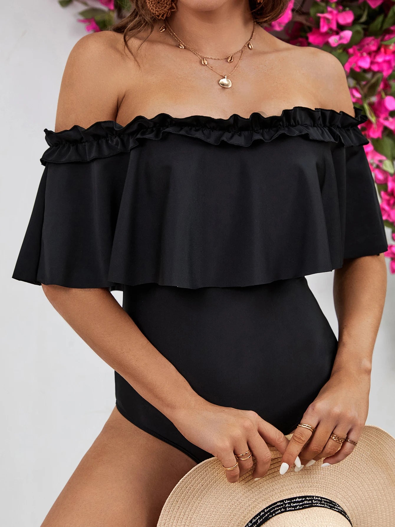 Off The Shoulder One Piece Swimwear